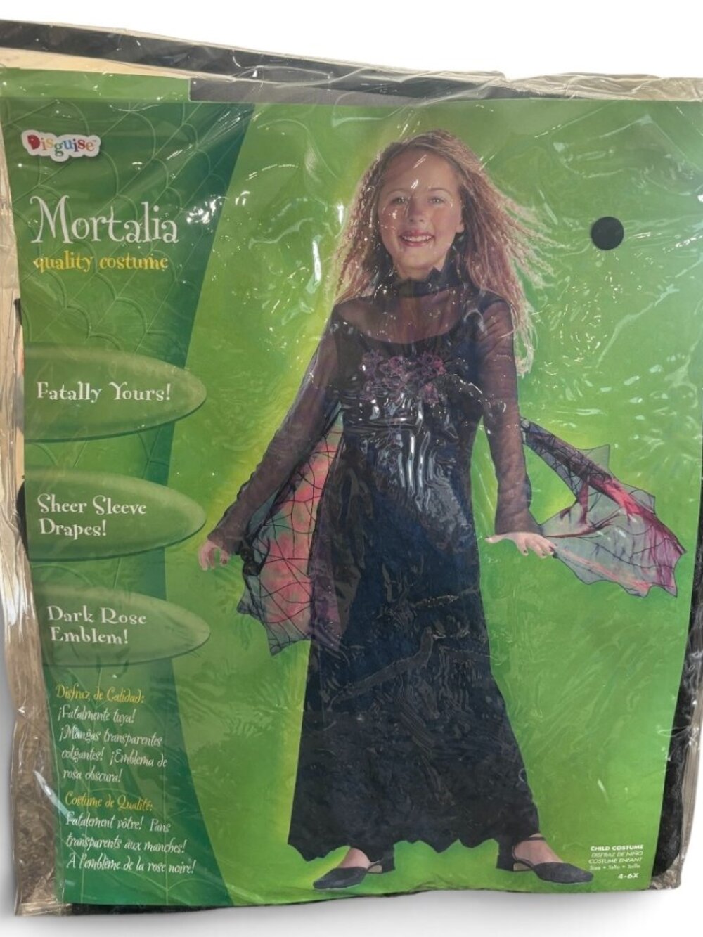 Disguise Mortalia Sheer Sleeve Drapes Quality Costume Child Costume 4-6X